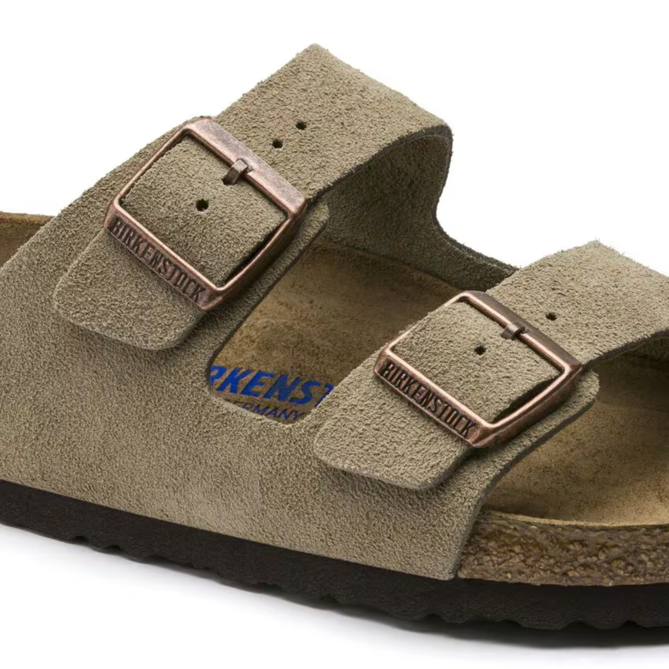 Arizona | Taupe Suède – Casual Sandalen met Zachte Anatomische Voetbed