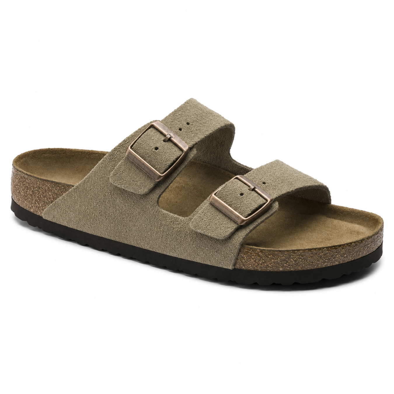 Arizona | Taupe Suède – Casual Sandalen met Zachte Anatomische Voetbed - Image 1