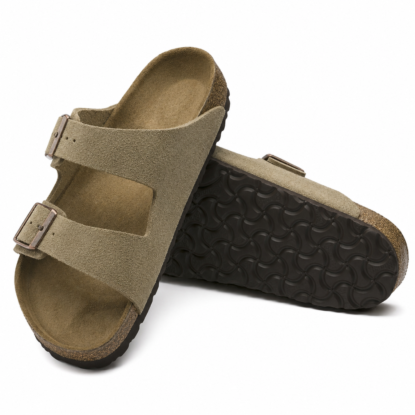 Arizona | Taupe Suède – Casual Sandalen met Zachte Anatomische Voetbed - Image 2