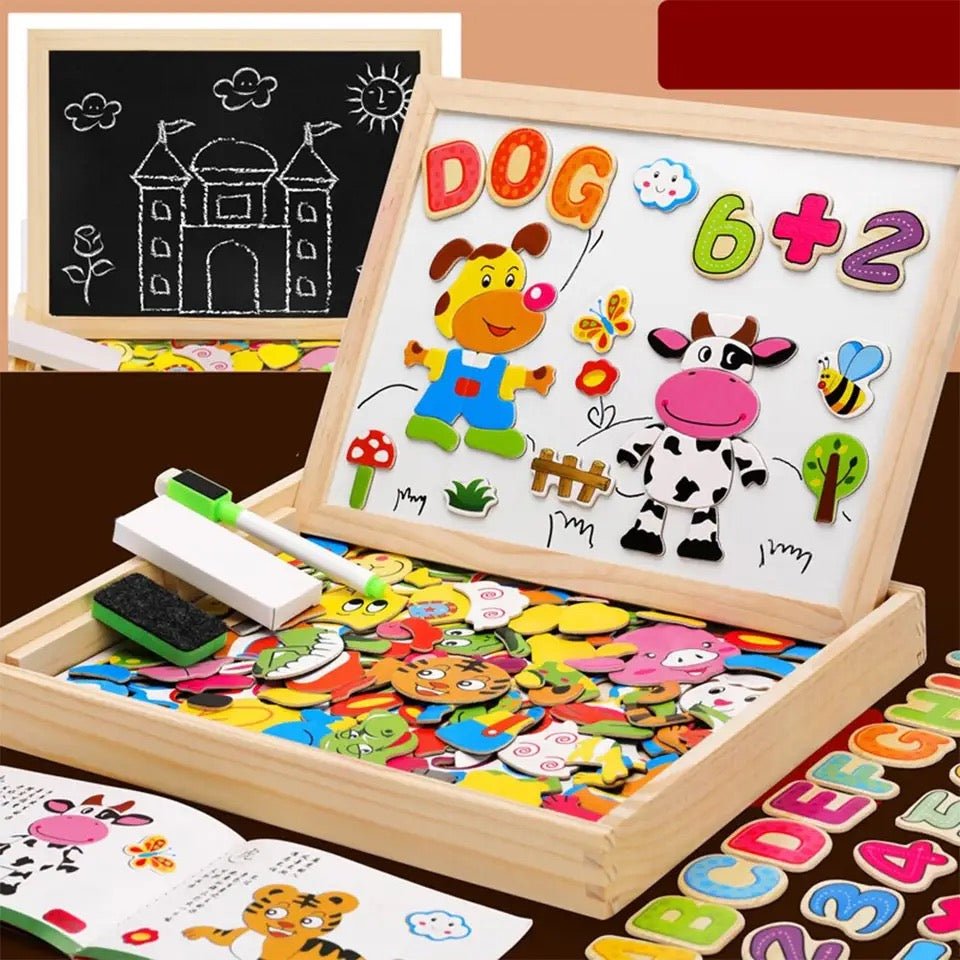 ARTIBLOX – 2-in-1 Montessori Tekenbord met Magnetisch Bord & Krijtbord voor Kinderen
