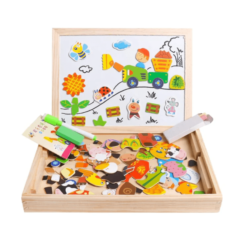 ARTIBLOX – 2-in-1 Montessori Tekenbord met Magnetisch Bord & Krijtbord voor Kinderen