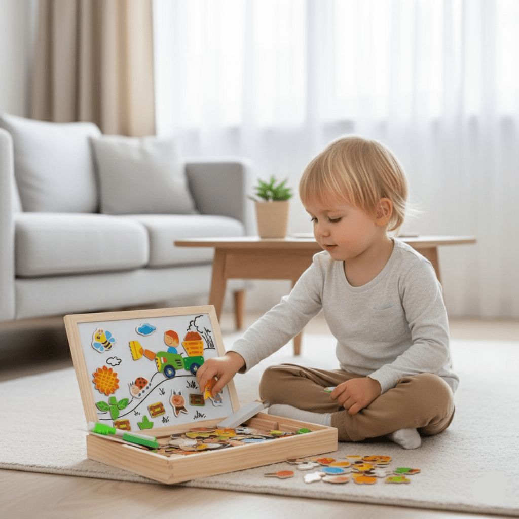 ARTIBLOX – 2-in-1 Montessori Tekenbord met Magnetisch Bord & Krijtbord voor Kinderen
