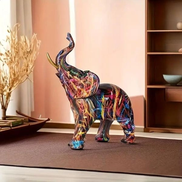 Artistieke Olifant Graffiti Beeldje
