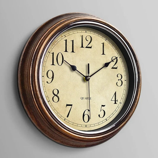 Aurelix Klassieke Houten Wandklok Met Stille Beweging