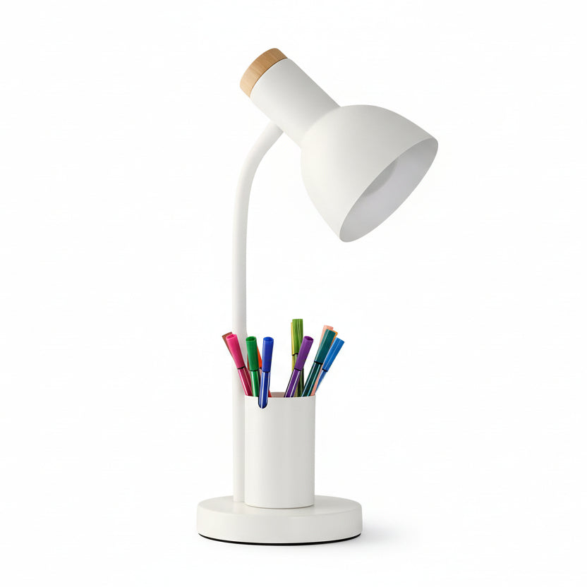 BRIGHTHOLD – Moderne LED Bureau Lamp met Pennenhouder voor Bureau & Thuis