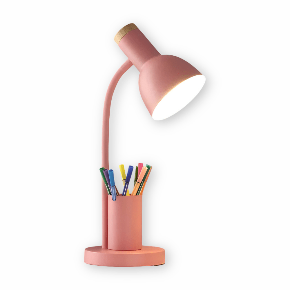 BRIGHTHOLD – Moderne LED Bureau Lamp met Pennenhouder voor Bureau & Thuis