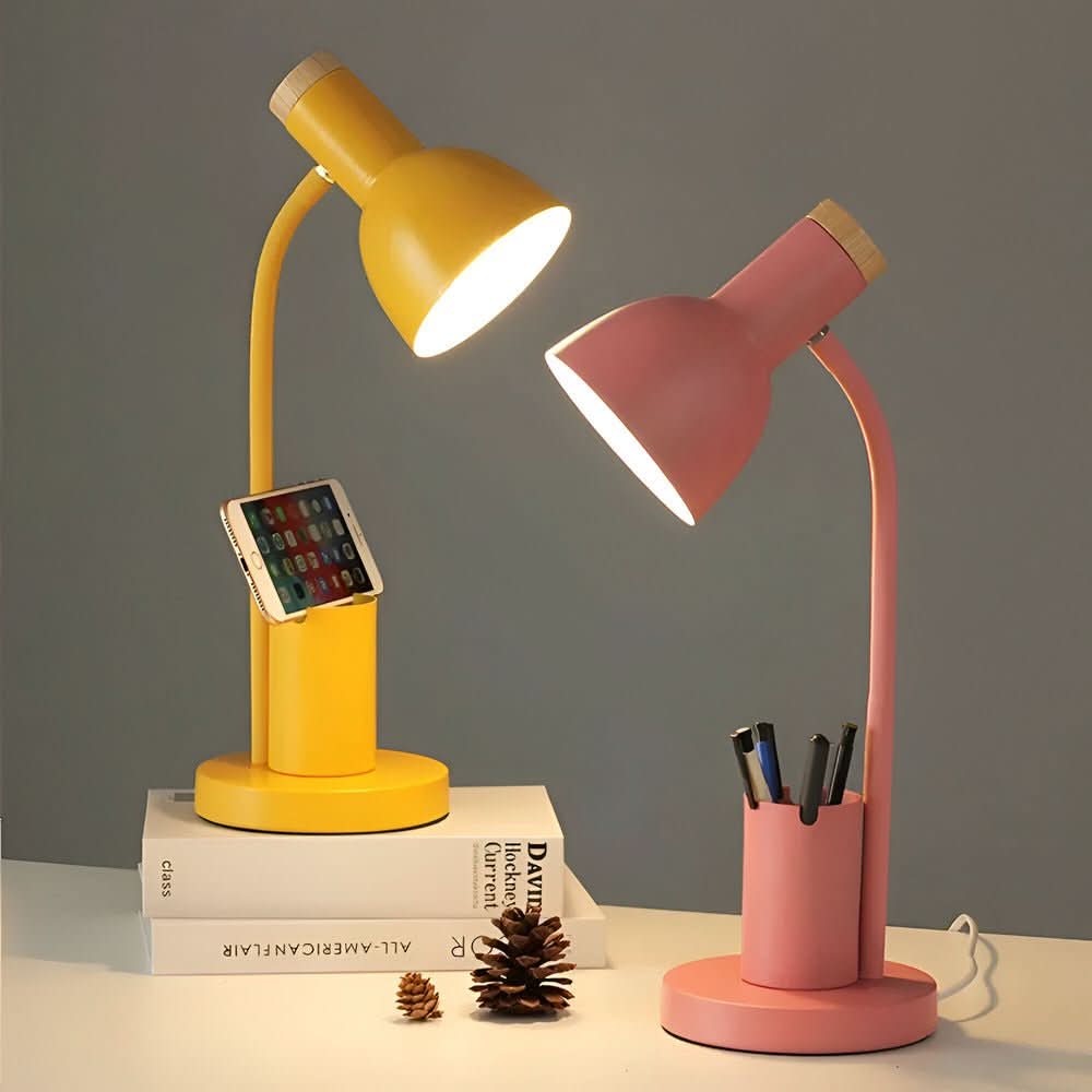 BRIGHTHOLD – Moderne LED Bureau Lamp met Pennenhouder voor Bureau & Thuis