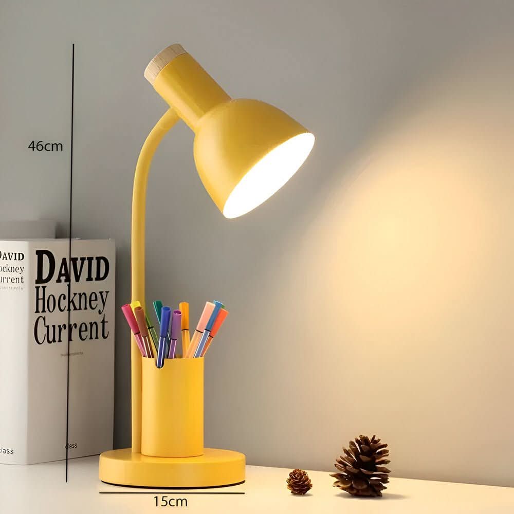 BRIGHTHOLD – Moderne LED Bureau Lamp met Pennenhouder voor Bureau & Thuis
