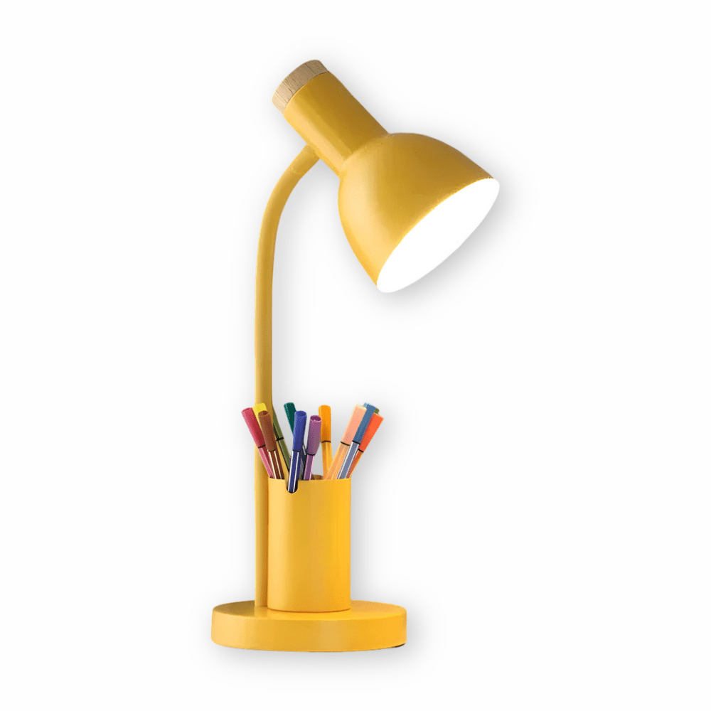BRIGHTHOLD – Moderne LED Bureau Lamp met Pennenhouder voor Bureau & Thuis