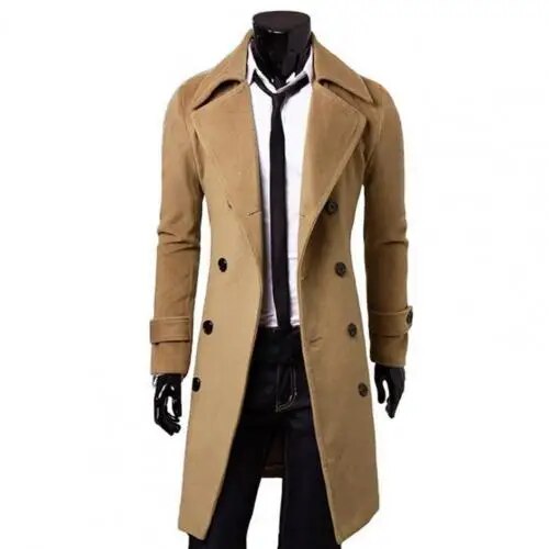 Britse stijl trenchcoat | Winddichte double-breasted jas