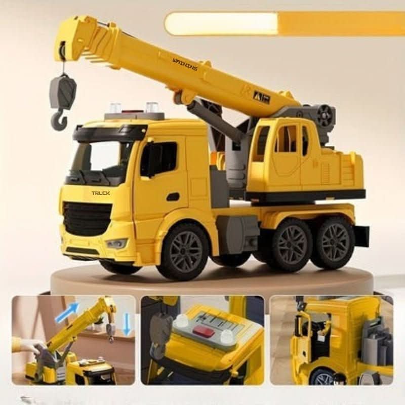 BUILDPLAY – Kraanwagen Speelgoed met Licht & Geluid voor Creatief Bouwplezier