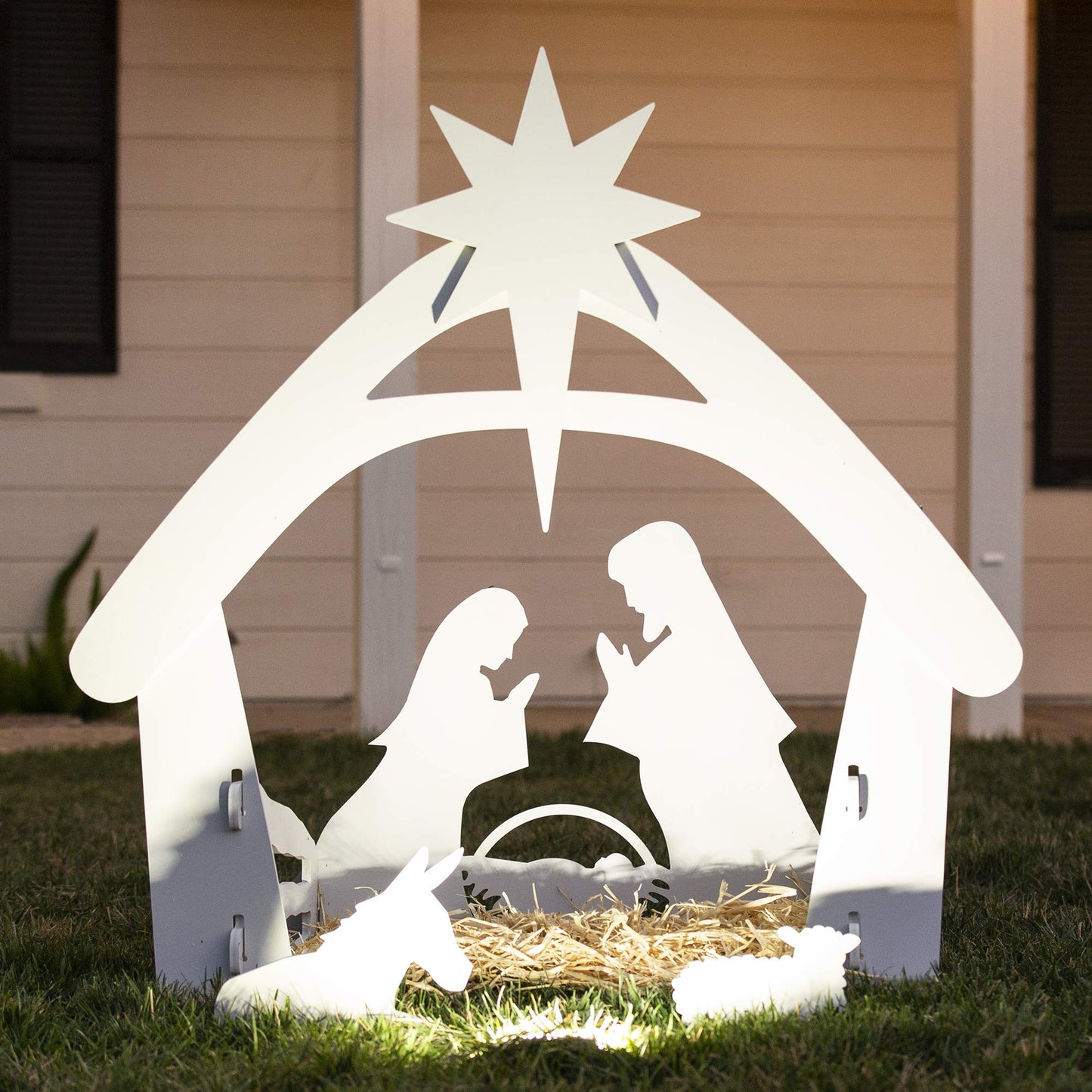 Buiten Kerst Kribbe Display