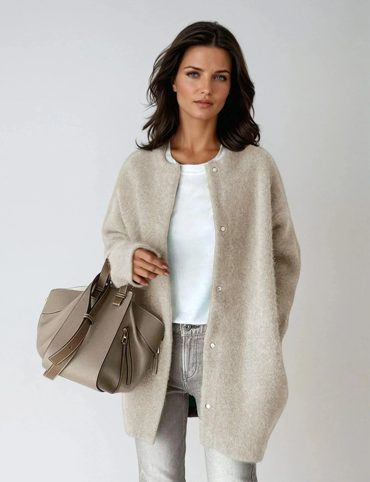 Cardigan van wolmix met knoopsluiting