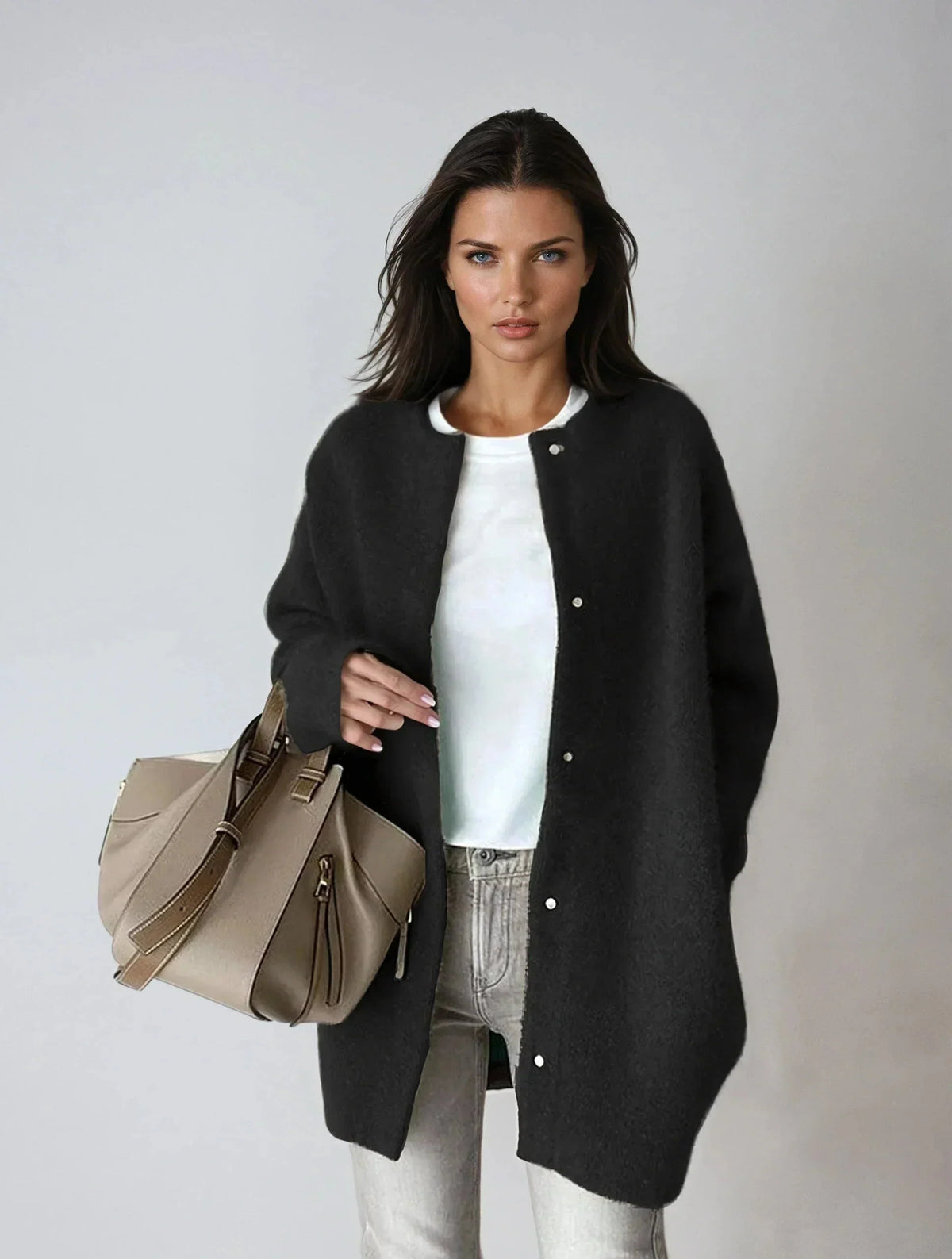 Cardigan van wolmix met knoopsluiting