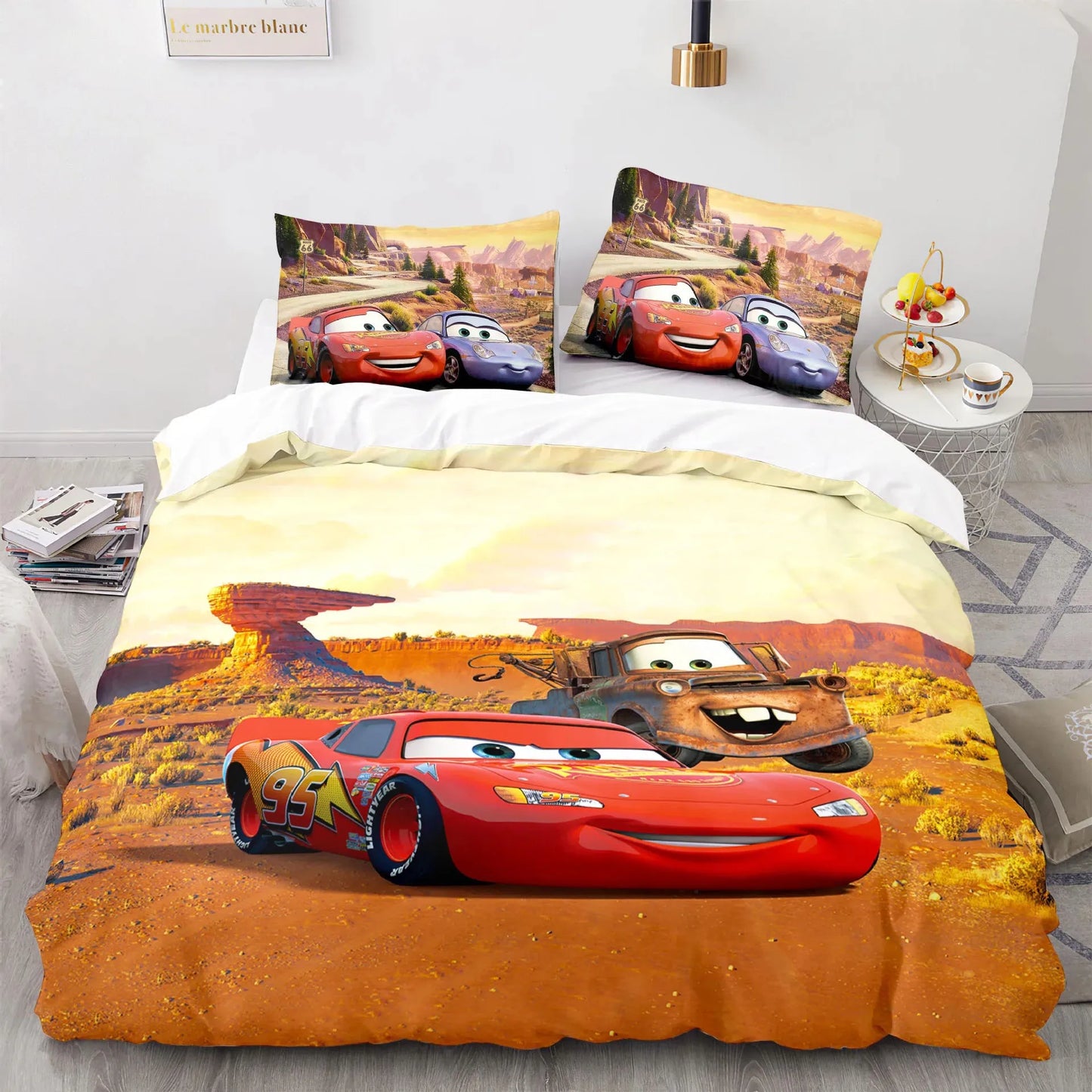 Cars Lightning McQueen Beddengoed Set – Leuk en Comfortabel Set voor Kinderen