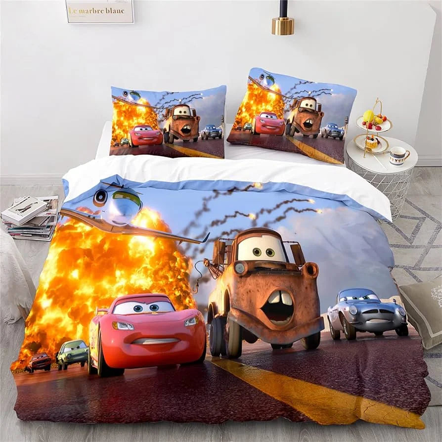 Cars Lightning McQueen Beddengoed Set – Leuk en Comfortabel Set voor Kinderen