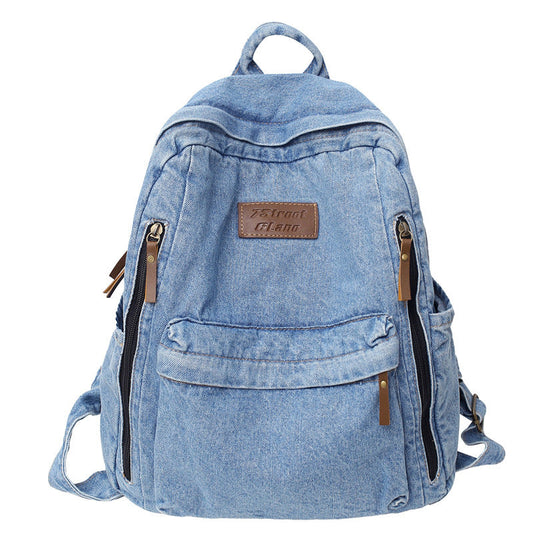 Casual denim rugzak voor school