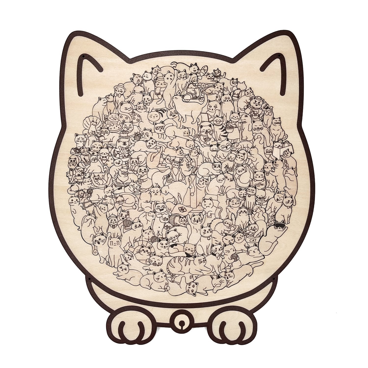 Cat Serenity Puzzle™ — Ontspan Direct met Elke Tevreden Klik en Gezellige Katvorm