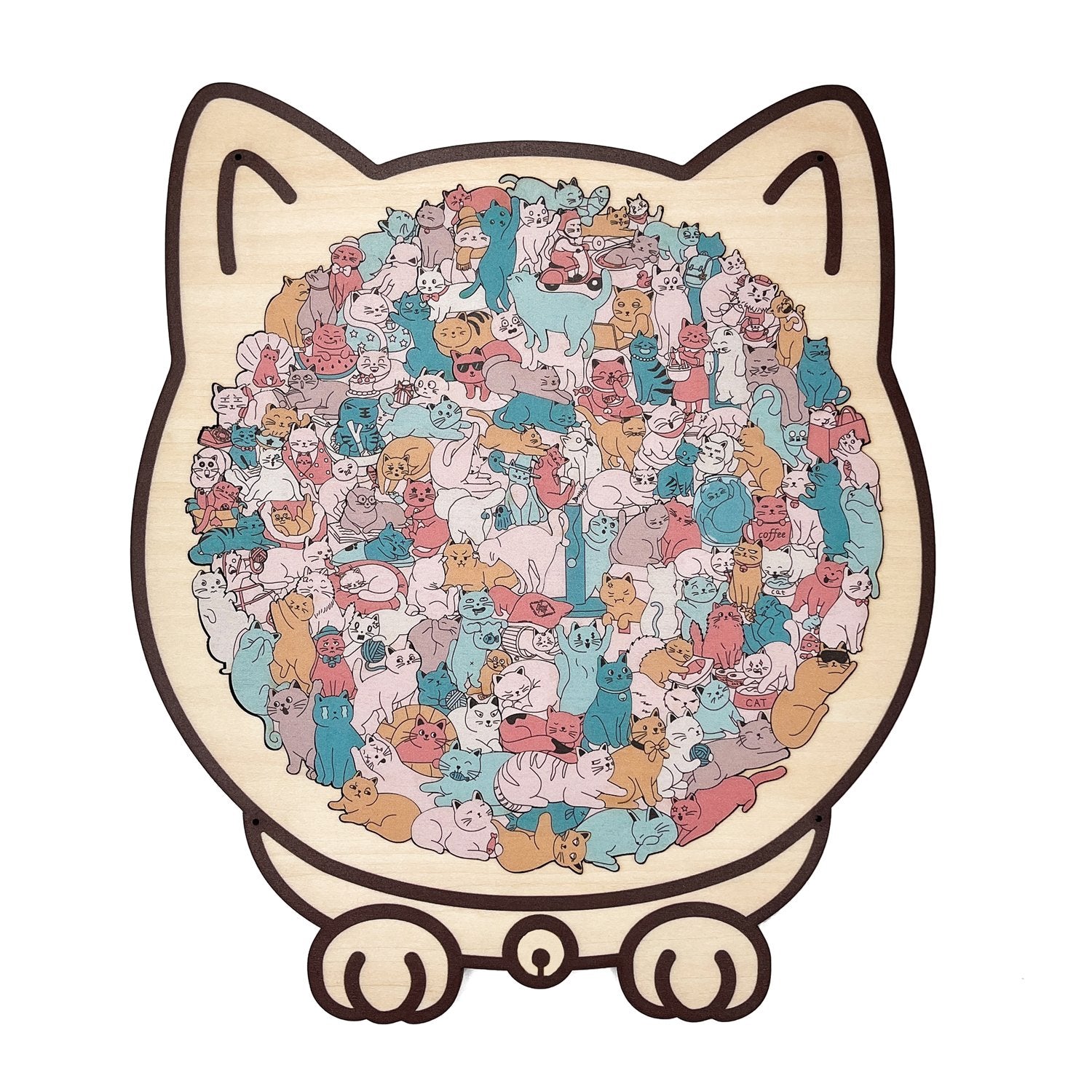 Cat Serenity Puzzle™ — Ontspan Direct met Elke Tevreden Klik en Gezellige Katvorm