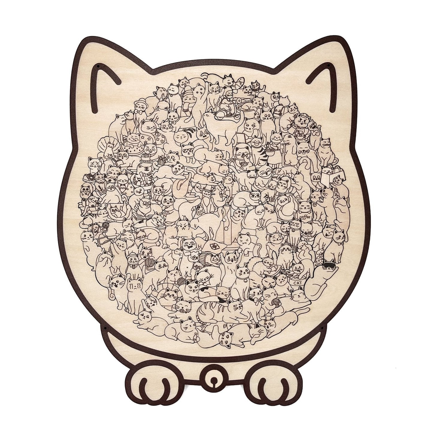Cat Serenity Puzzle™ — Ontspan Direct met Elke Tevreden Klik en Gezellige Katvorm