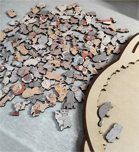 Cat Serenity Puzzle™ — Ontspan Direct met Elke Tevreden Klik en Gezellige Katvorm