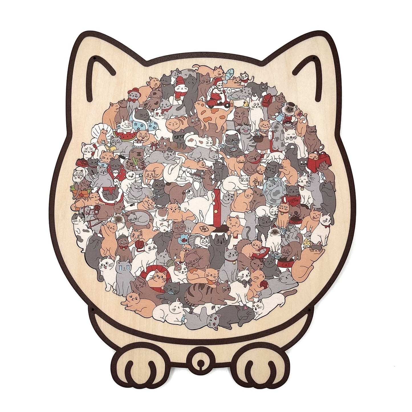 Cat Serenity Puzzle™ — Ontspan Direct met Elke Tevreden Klik en Gezellige Katvorm