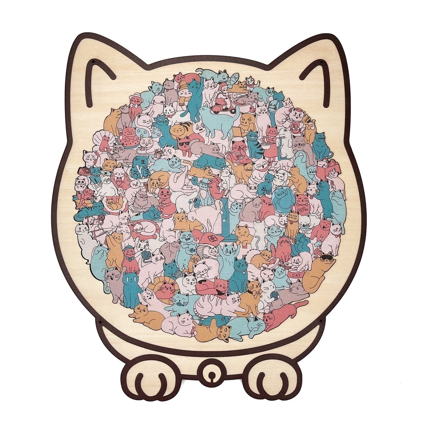 Cat Serenity Puzzle™ — Ontspan Direct met Elke Tevreden Klik en Gezellige Katvorm