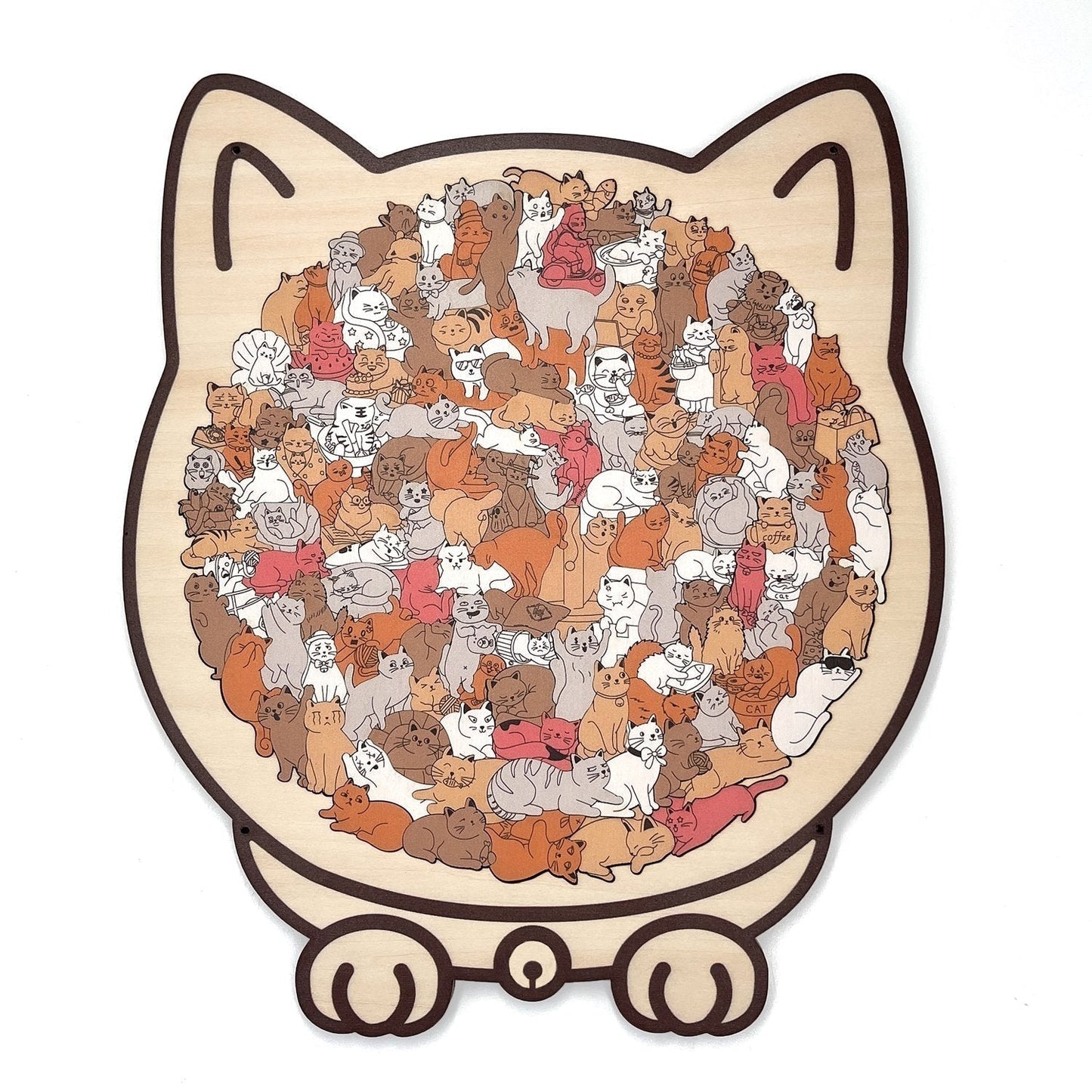 Cat Serenity Puzzle™ — Ontspan Direct met Elke Tevreden Klik en Gezellige Katvorm