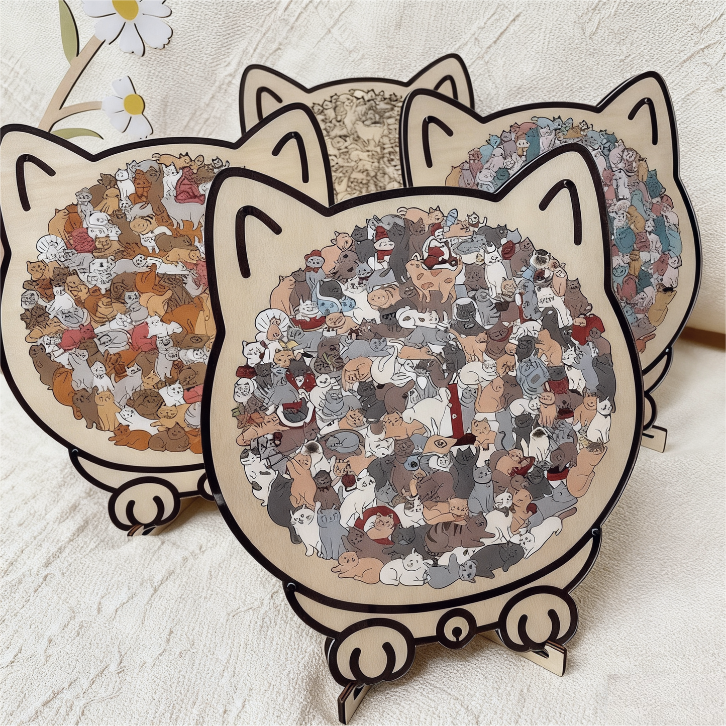 Cat Serenity Puzzle™ — Ontspan Direct met Elke Tevreden Klik en Gezellige Katvorm