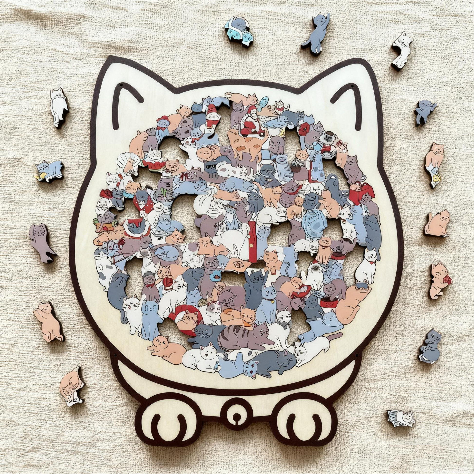 Cat Serenity Puzzle™ — Ontspan Direct met Elke Tevreden Klik en Gezellige Katvorm