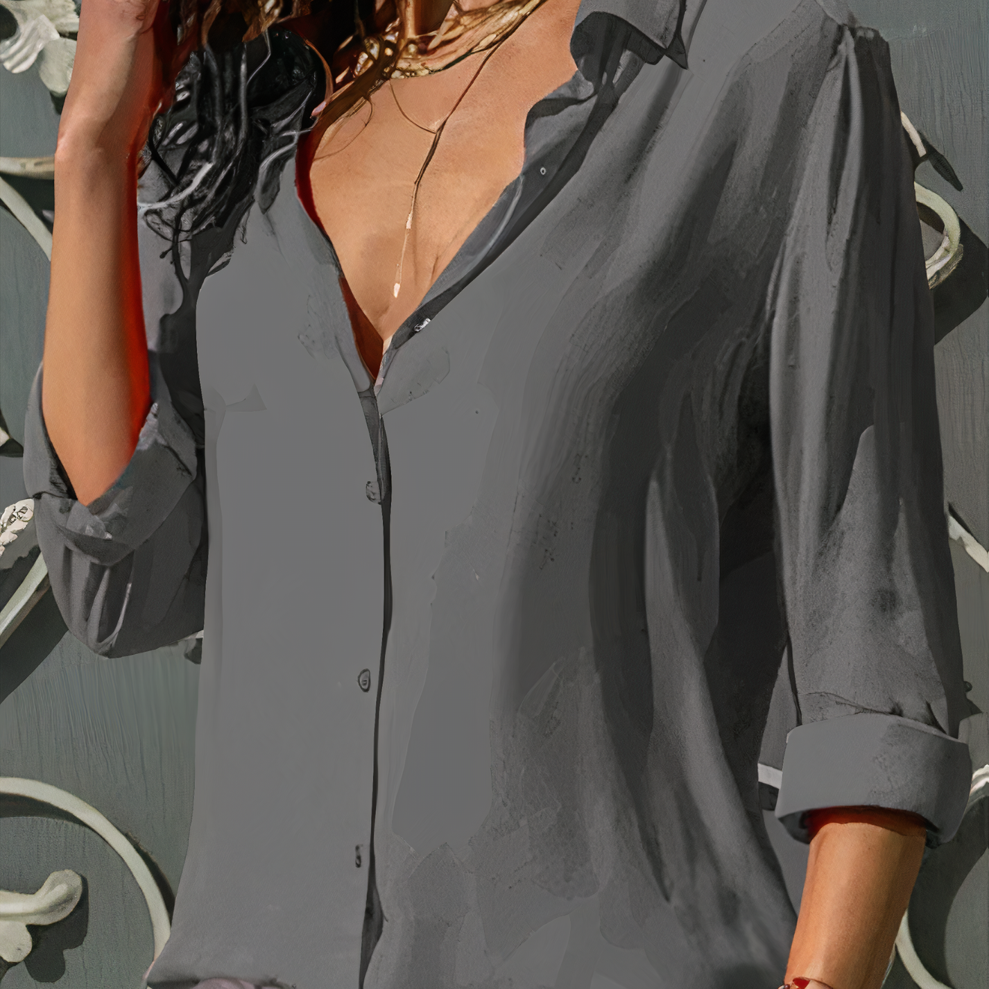 Cato | Elegante blouse in zijde chiffon voor vrouwen - Herfstcollectie
