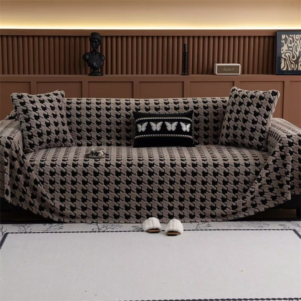 Cavalli Houndstooth Pluche Bankhoes