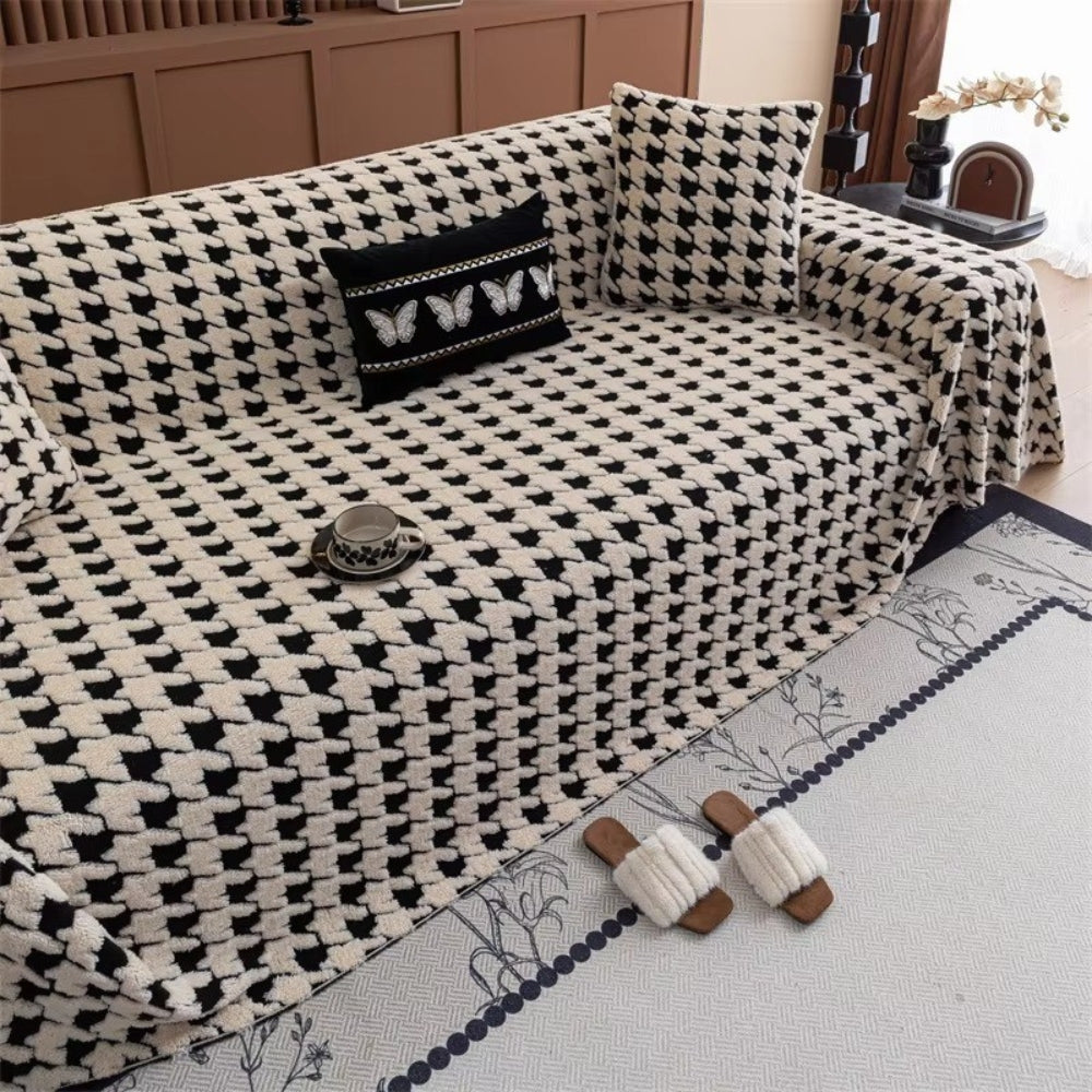 Cavalli Houndstooth Pluche Bankhoes