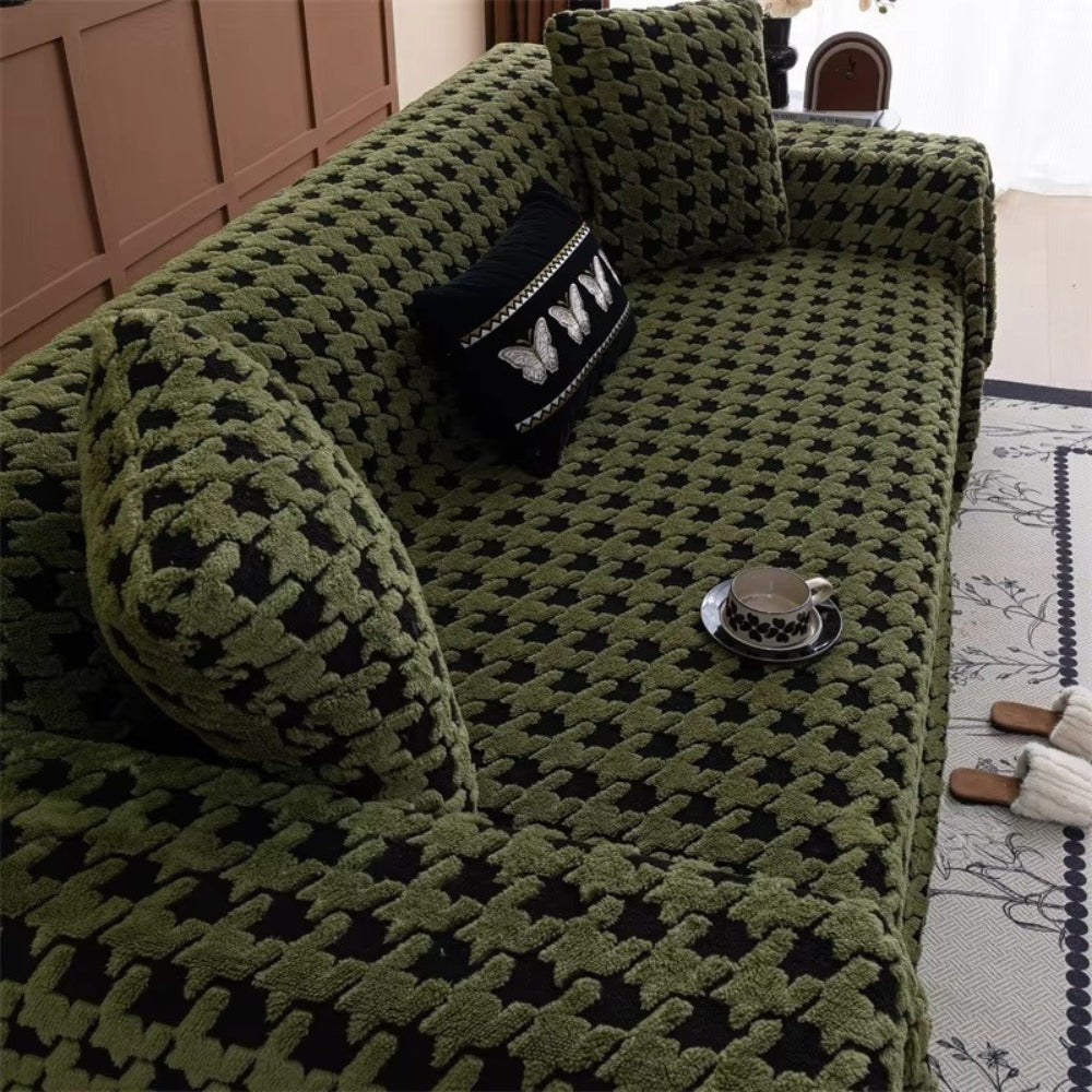 Cavalli Houndstooth Pluche Bankhoes