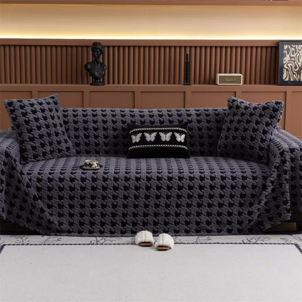 Cavalli Houndstooth Pluche Bankhoes