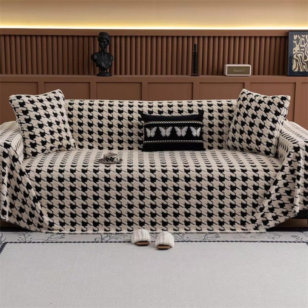 Cavalli Houndstooth Pluche Bankhoes