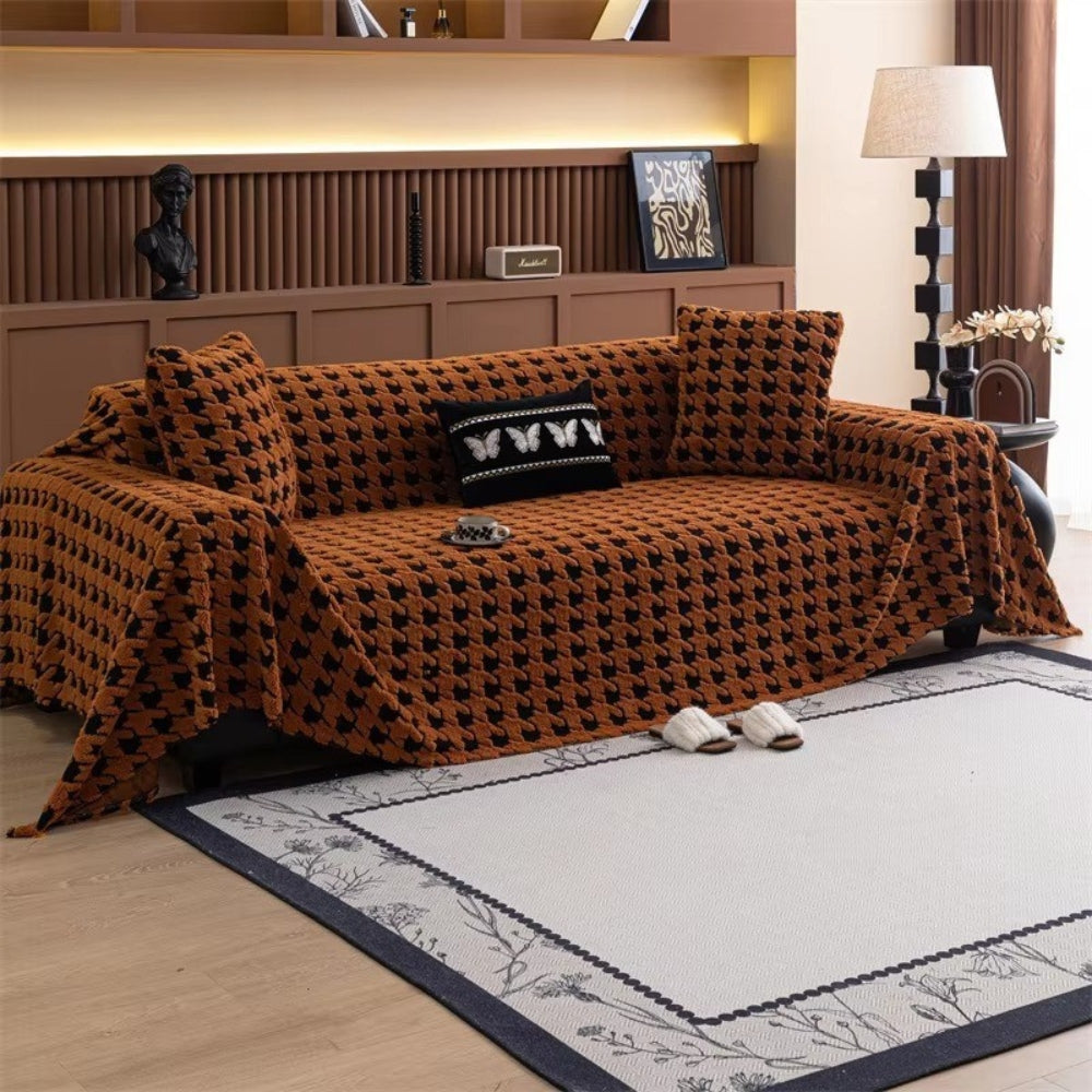 Cavalli Houndstooth Pluche Bankhoes