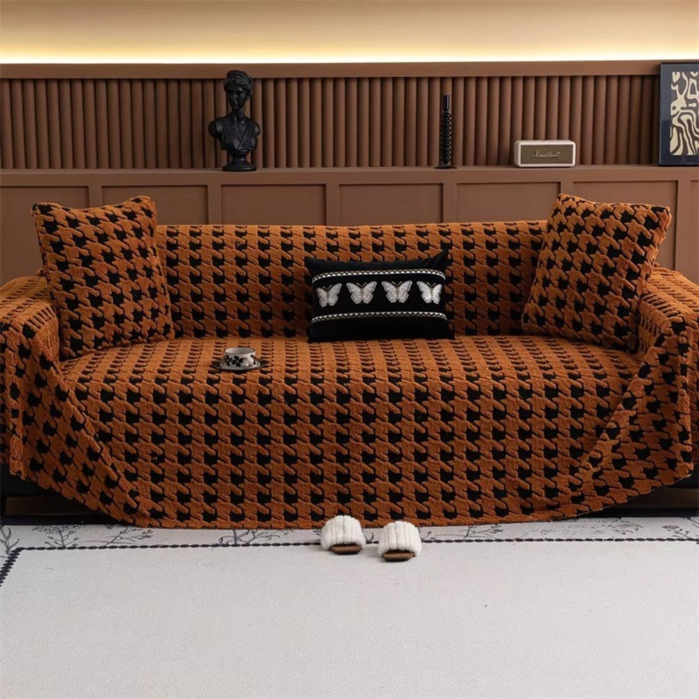 Cavalli Houndstooth Pluche Bankhoes