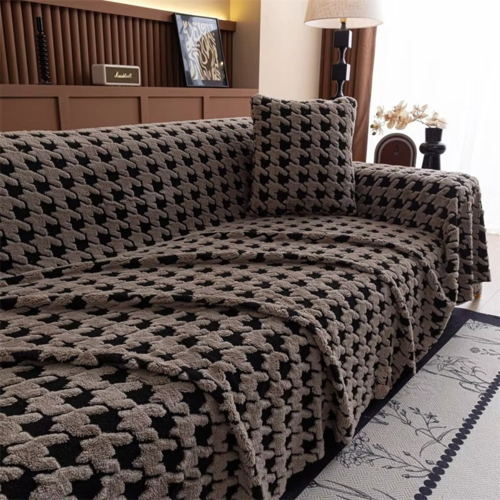 Cavalli Houndstooth Pluche Bankhoes