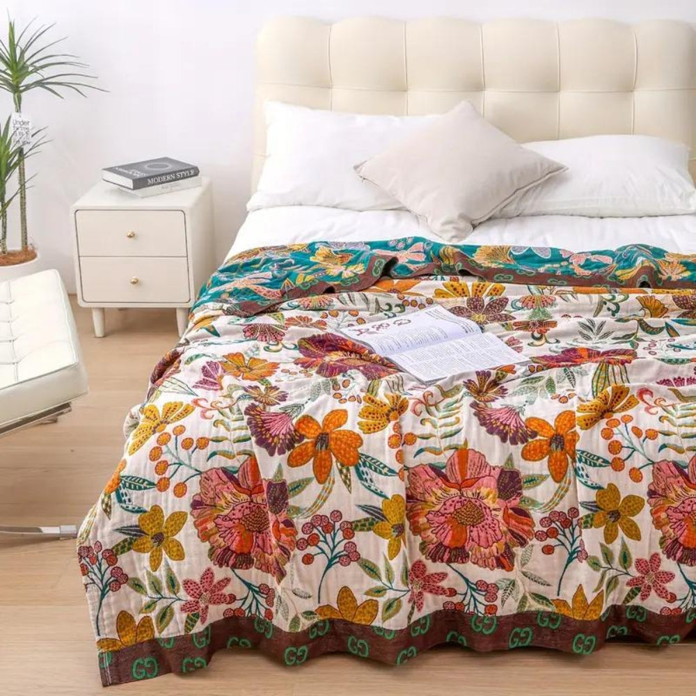Charm Bloemen Dekentje