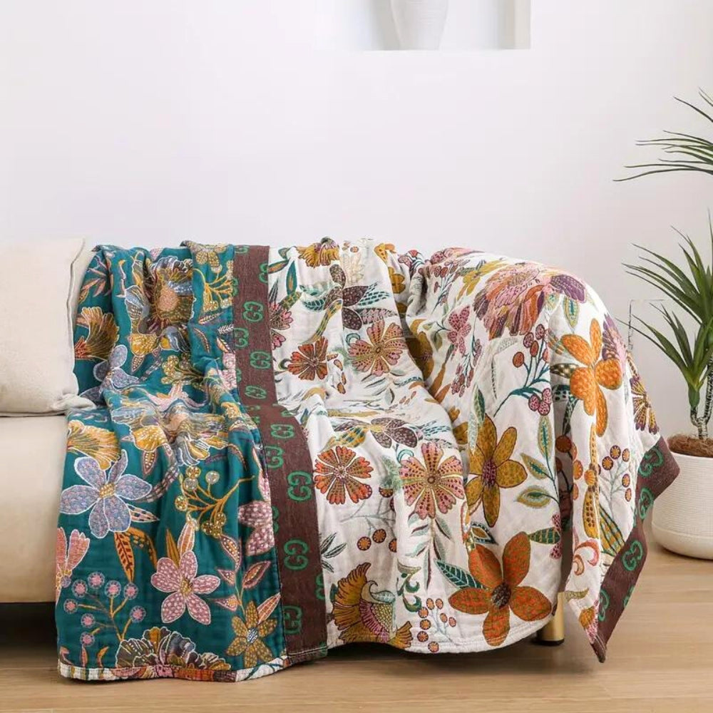 Charm Bloemen Dekentje