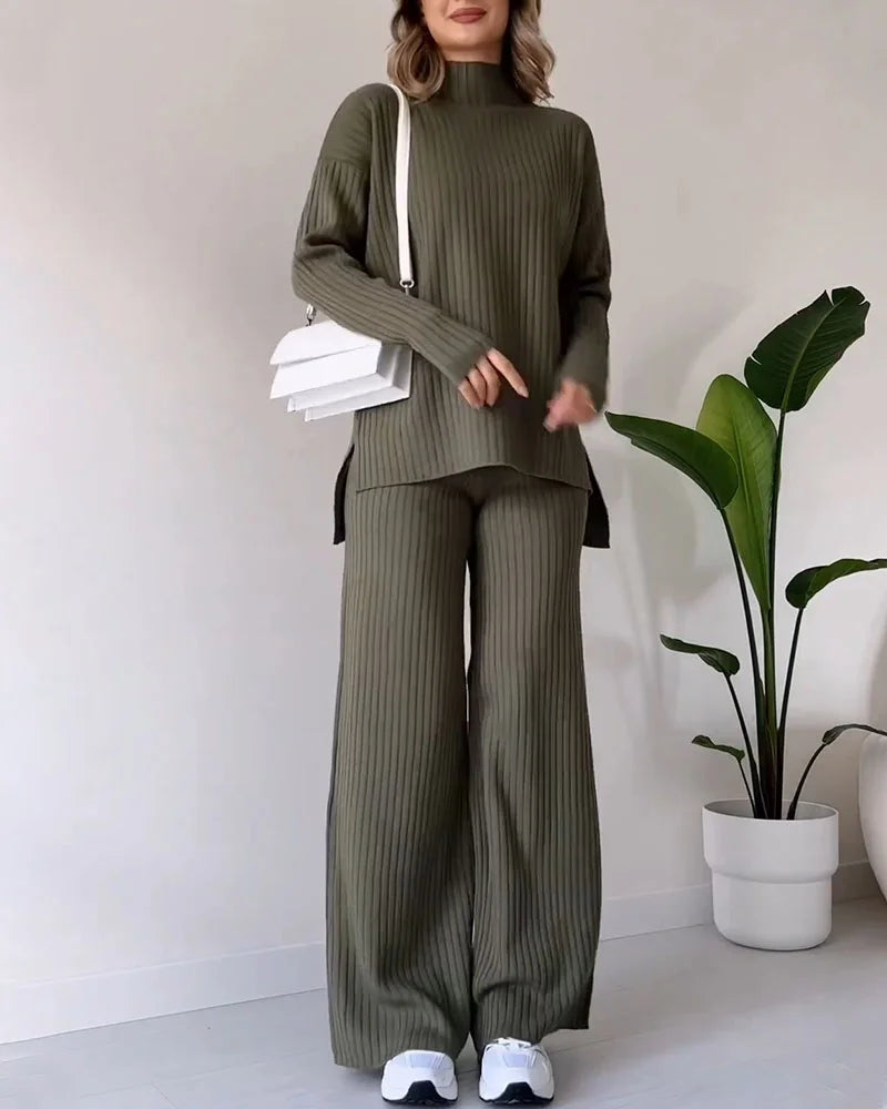 Chic Split Casual Twee-delige Set