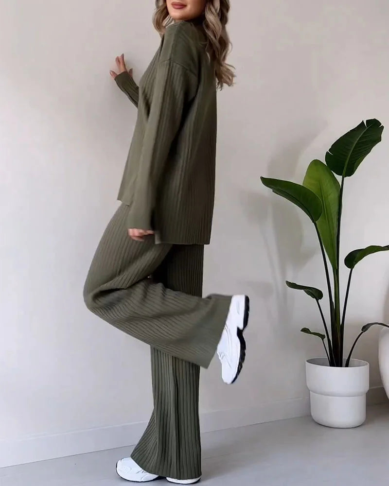 Chic Split Casual Twee-delige Set