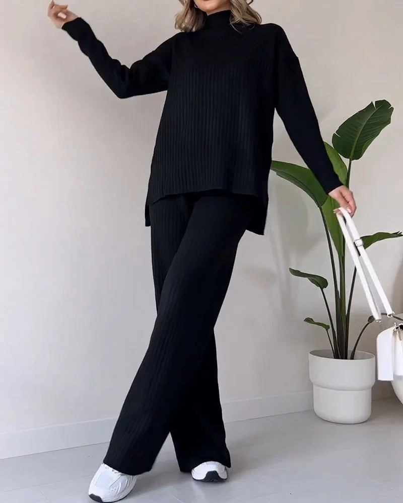 Chic Split Casual Twee-delige Set