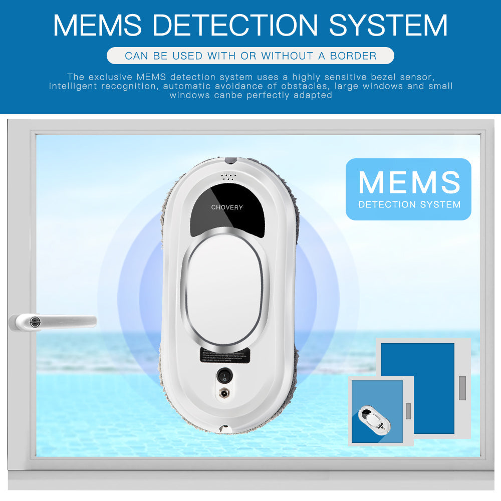 CleanBot Raamreinigingsrobot – Slim en Handsfree met Afstandsbediening voor Streeploze Ramen