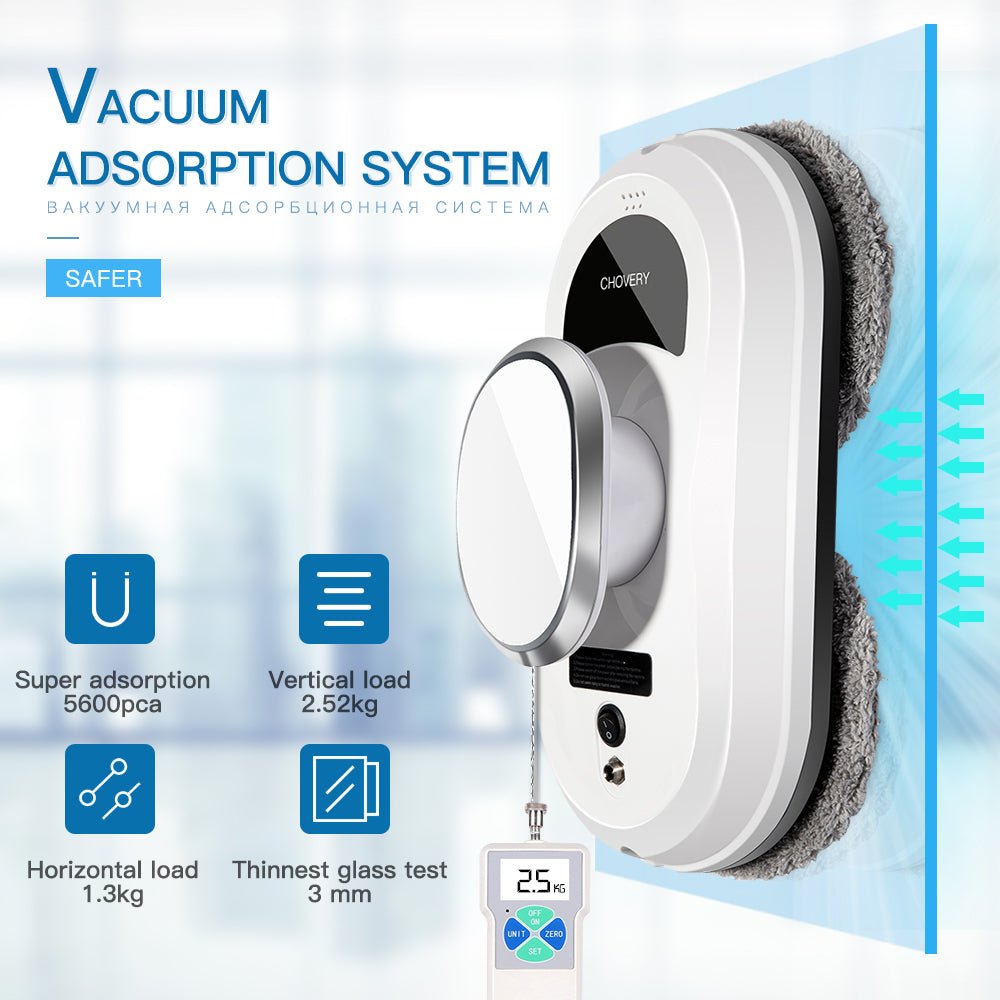 CleanBot Raamreinigingsrobot – Slim en Handsfree met Afstandsbediening voor Streeploze Ramen