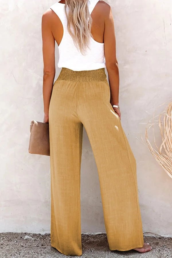 Comfortabele getailleerde pantalon met hoge taille voor dames