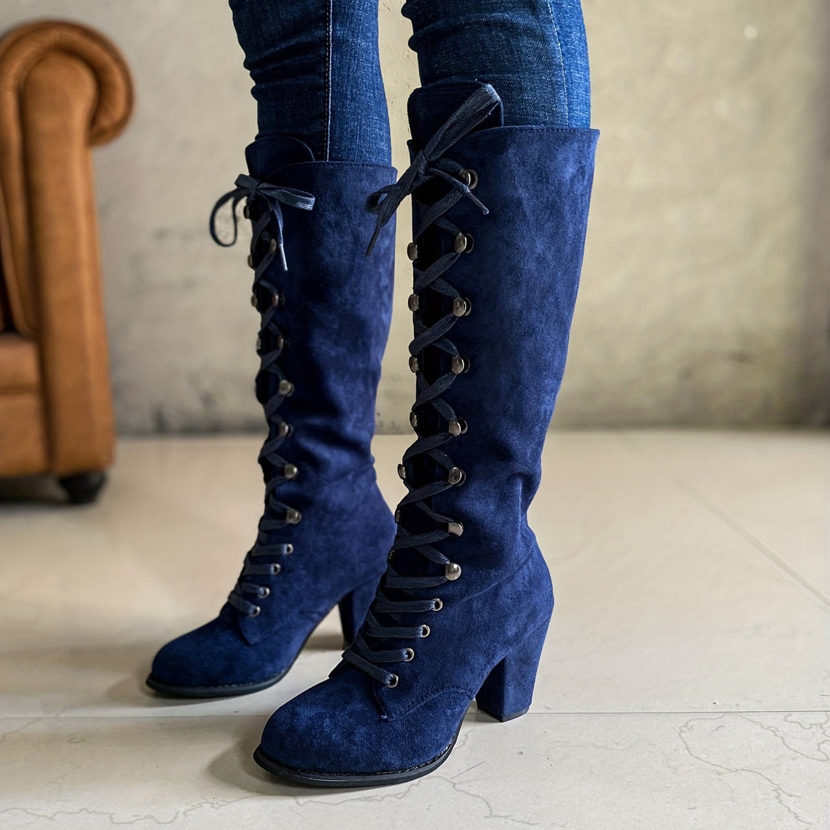 Comfortabele knielange winterlaarzen voor dames