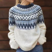 Comfortabele Noorse Fair Isle gebreide damestrui