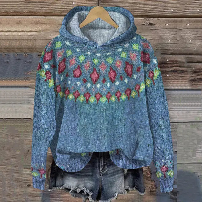 Comfortabele Noorse hoodie voor dames - Warme trui voor de winter